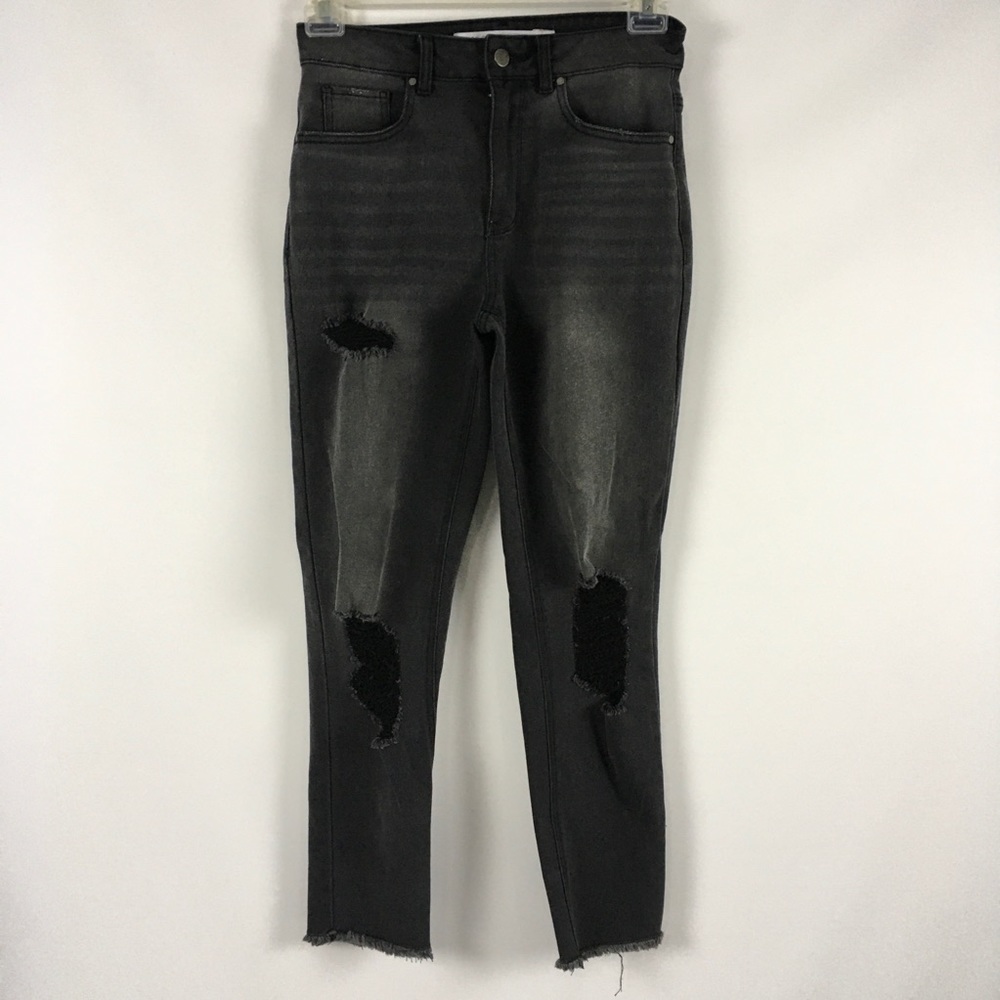 Tinseltown High Waisted Factory Distressed Jeans Size 5